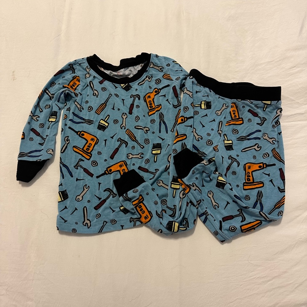 Little Sleepies — 2 piece pjs — construction tools — 12-18 months